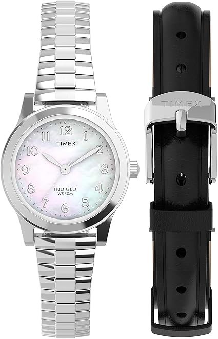 Timex Women’s Watch Essex Avenue White Mother of Pearl Dial Bracelet TWG063500