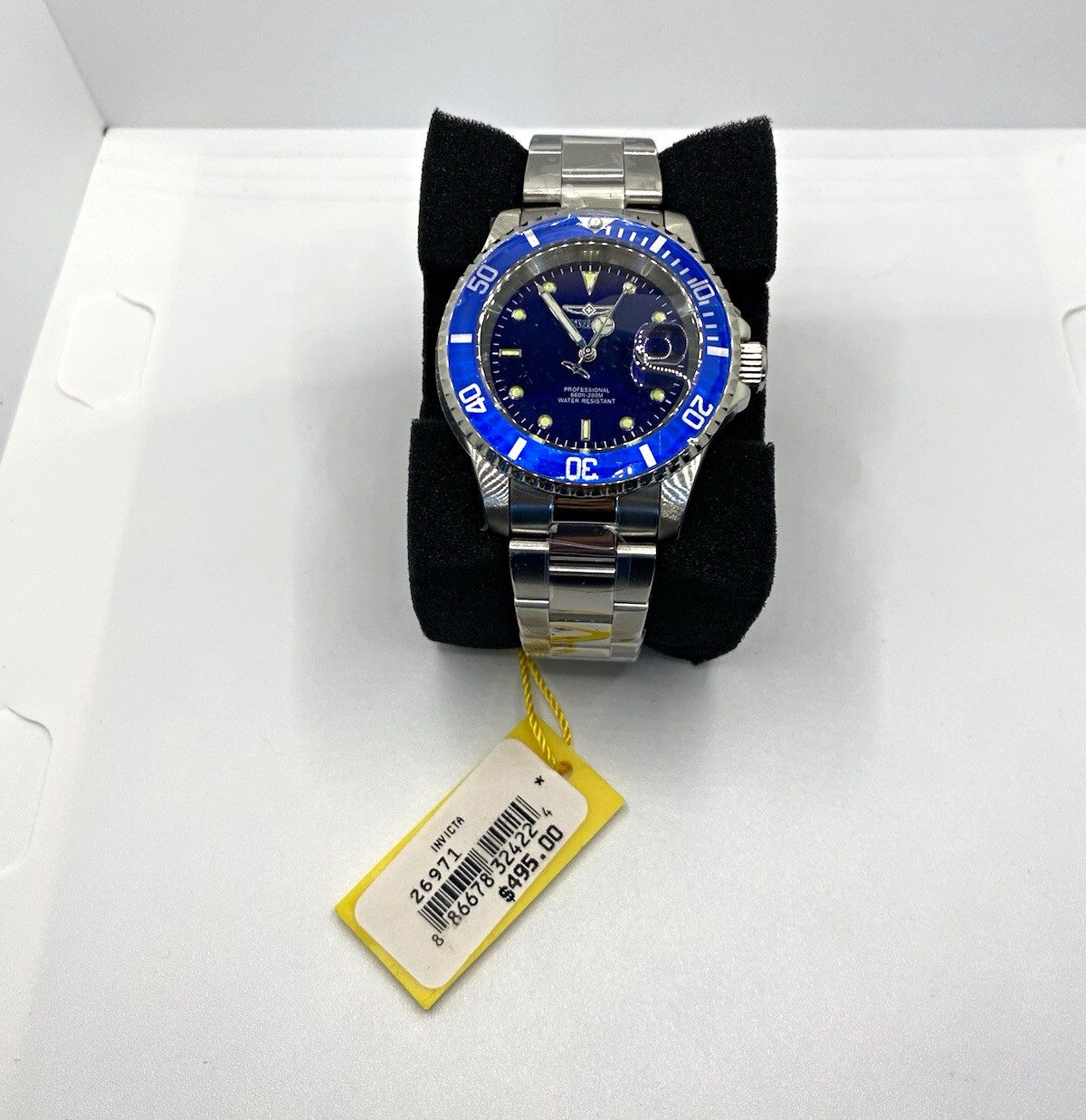 Invicta Pro Diver Men’s Watch – Blue Dial & Stainless Steel Bracelet 40mm