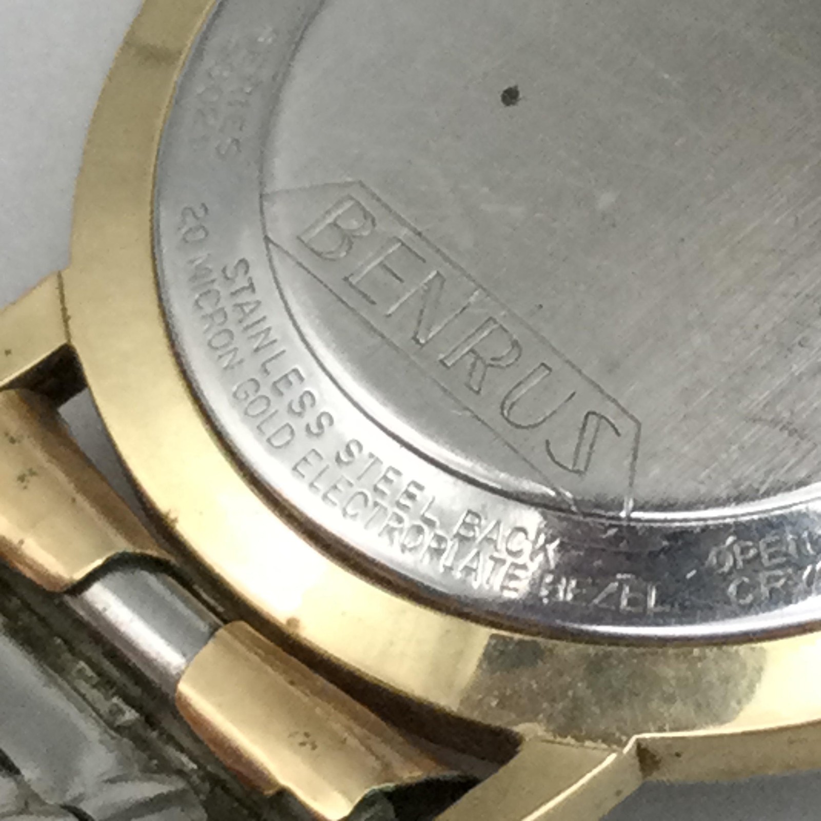 Vintage Benrus Mens Watch 34mm Gold Plated 3021 Expansion Band Manual Wind