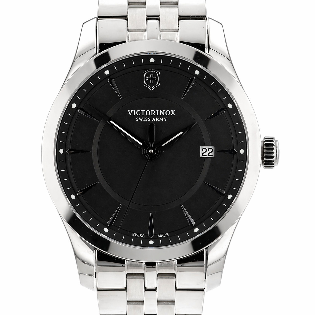 Victorinox Swiss Army Men’s Watch 40mm Silver Tone SS Bracelet Quartz 241801
