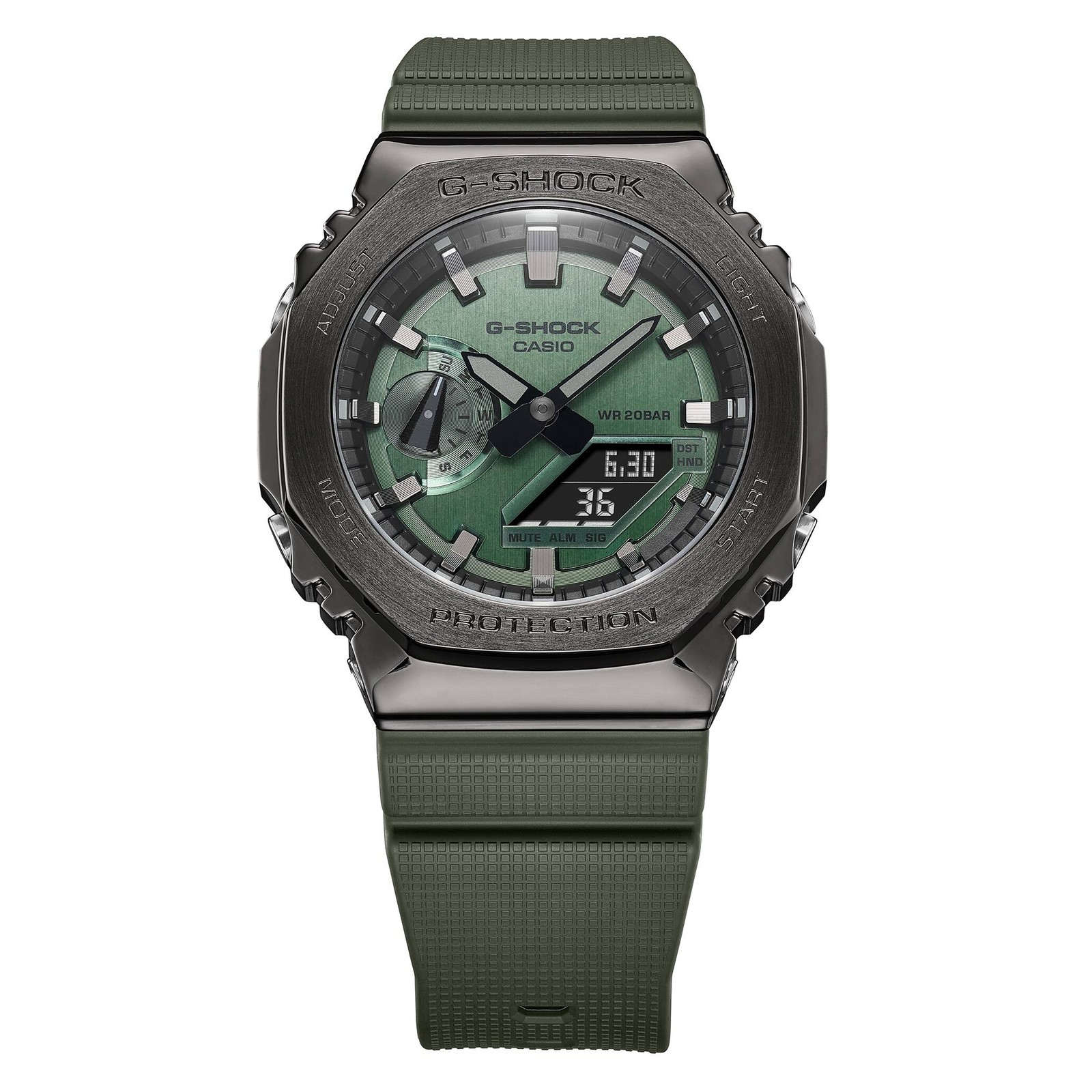 Wristwatch CASIO G-SHOCK GM-2100B-3AER Silicone Green Sub 200mt