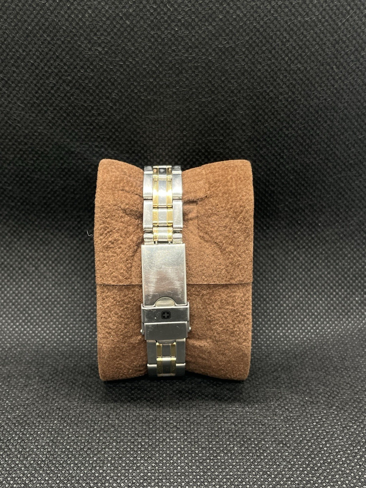 Wenger S.A.K Design Quartz Two-Tone Steel Bracelet White Arabic Dial Date 100m
