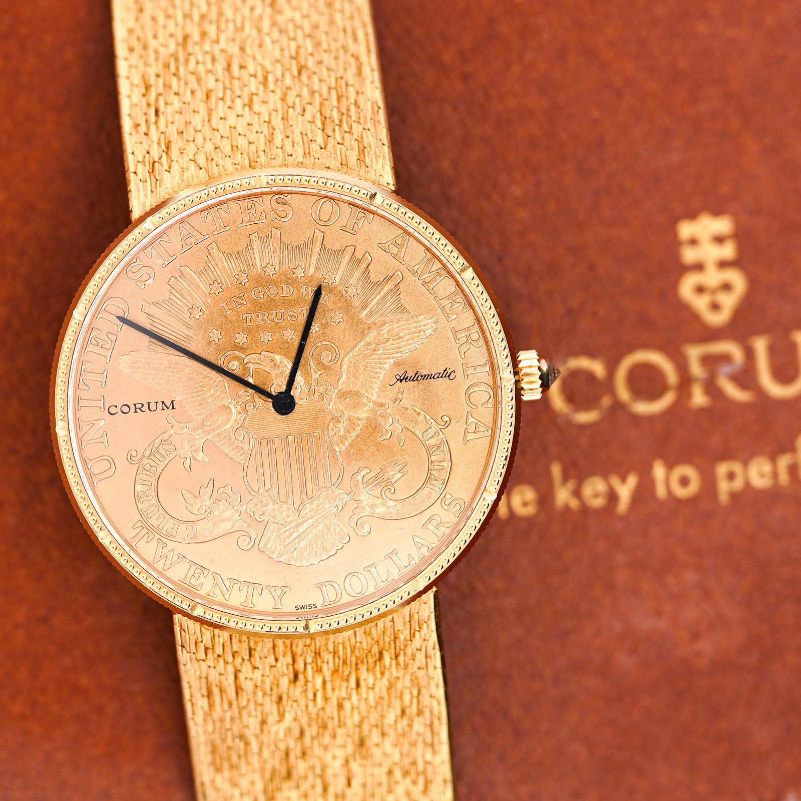 Corum 1895 US 20 Dollar Liberty Gold Coin 18K Yellow Gold 35mm Automatic Watch