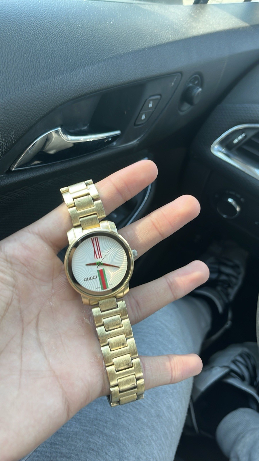 Gucci G-Timeless 38mm Quartz 30m Gold-Tone Bracelet Silver Dial Web Stripe