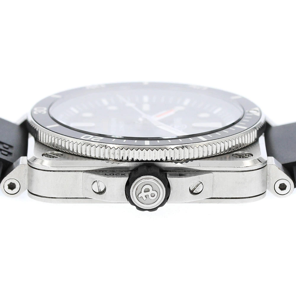 BELL&ROSS WATCH BR03-92-DIV DIVER DATE AUTOMATIC BLACK STAINLESS STEEL MEN’S F/S
