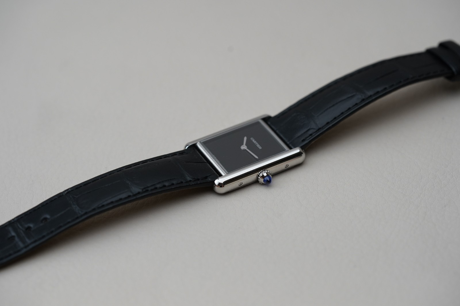 Cartier Tank Must de Cartier WSTA0108 Men’s Steel Black Dial Quartz