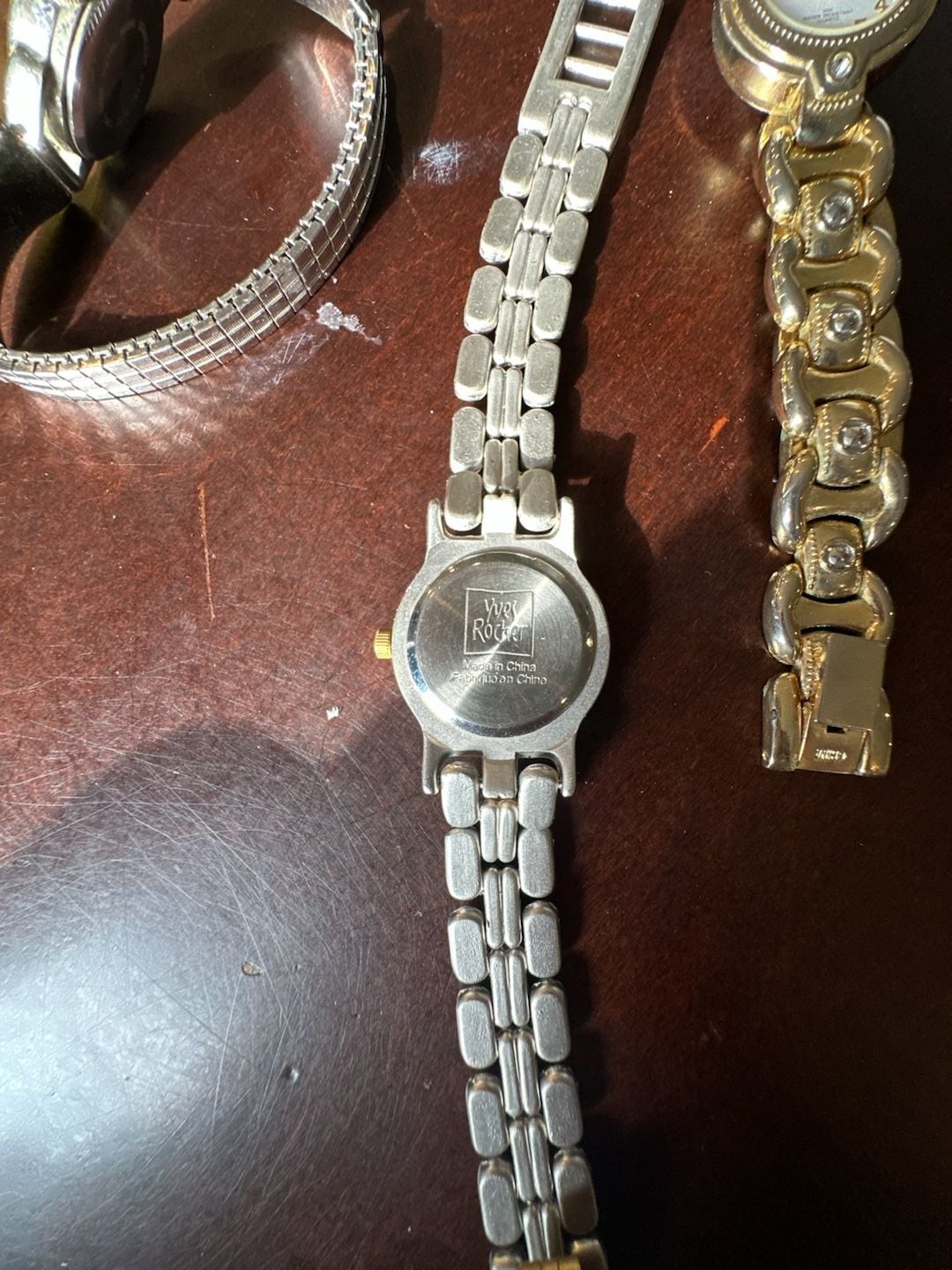 Lot of 3 Vintage Women’s Quartz Fashion Watches including Yves Rocher