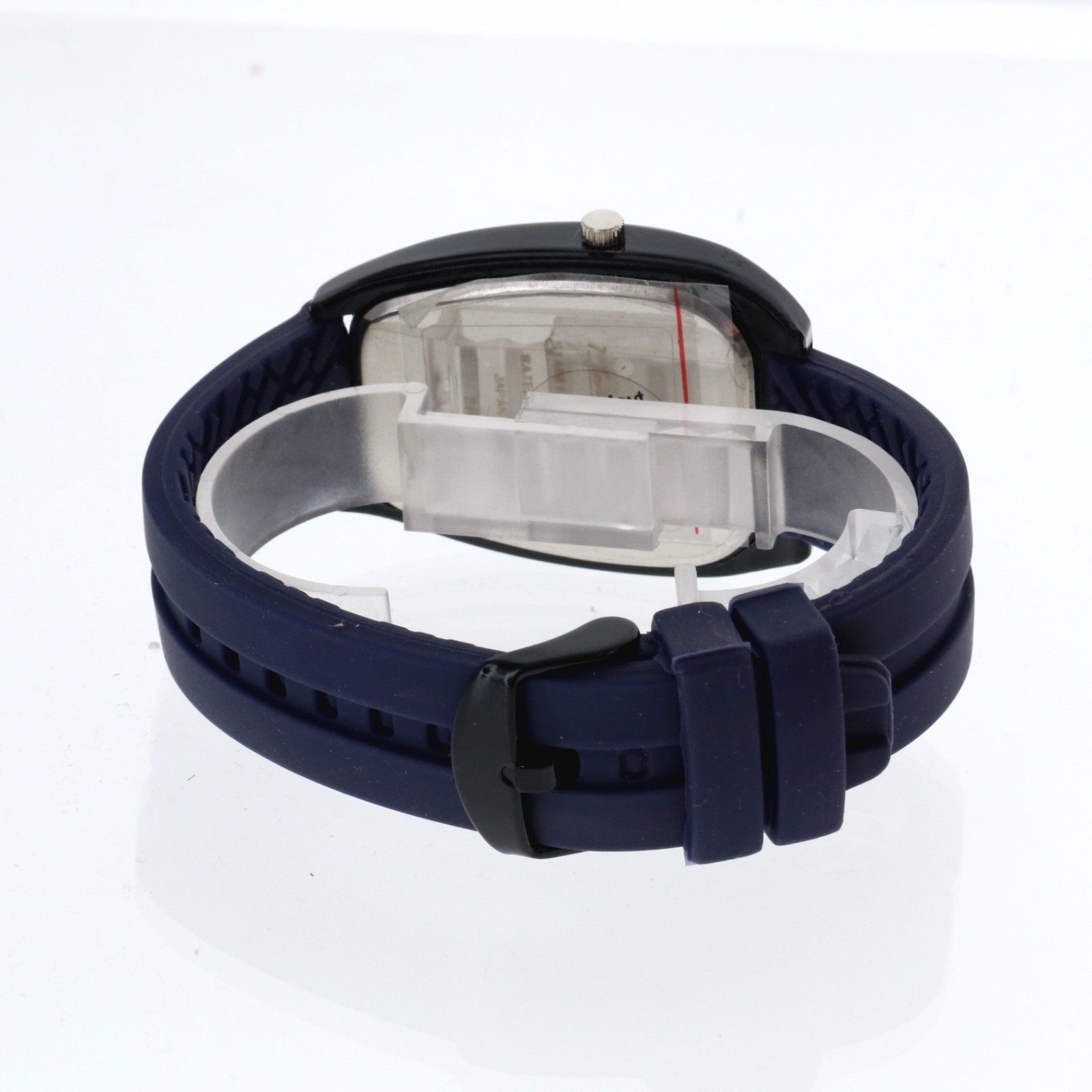 Montres Carlo Men’s Black & Purple Silicone Band Luxury Sport Quartz Watch 39mmW