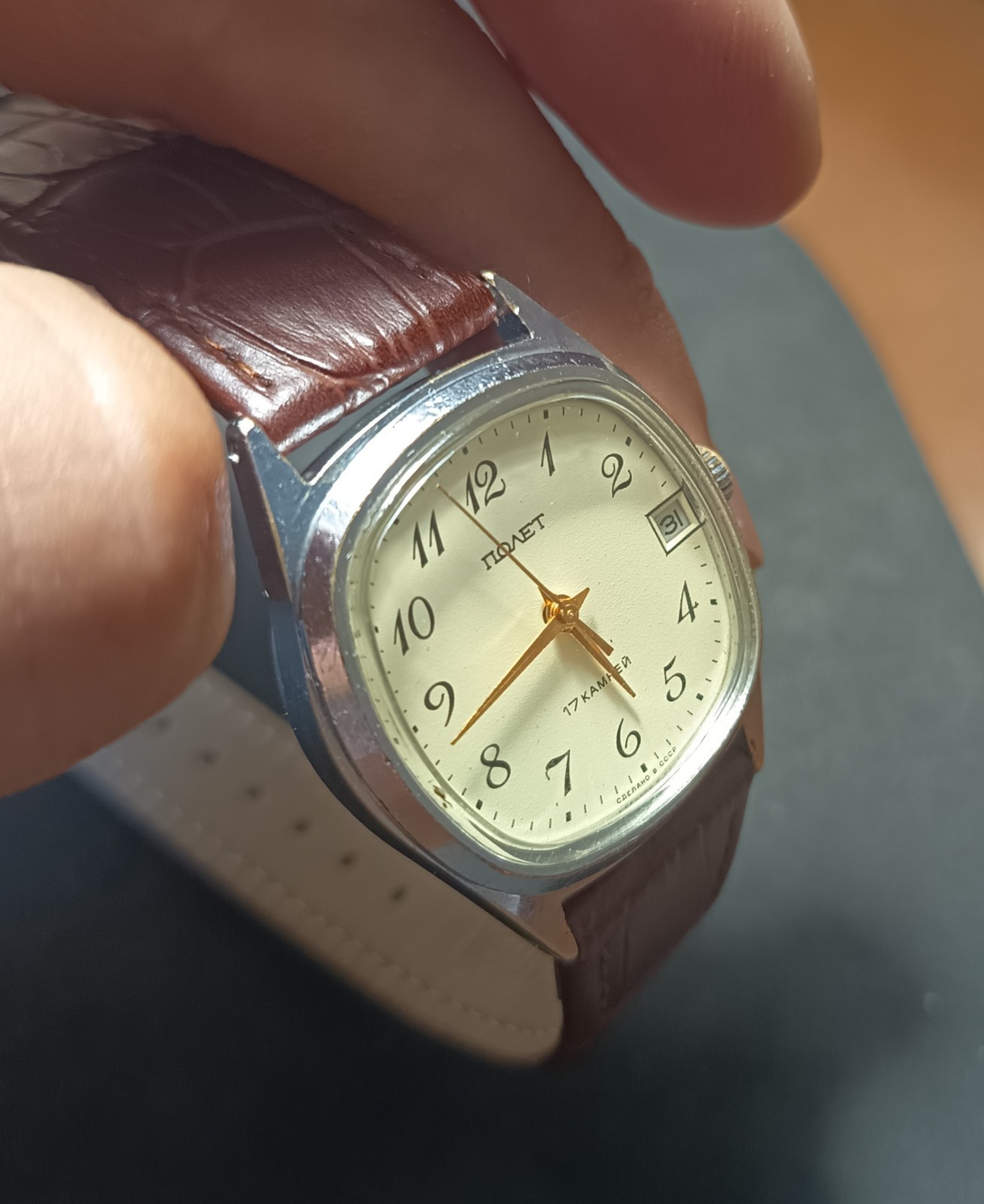 Vintage Men’s watch Poljot 17 jewels mechanical Soviet USSR