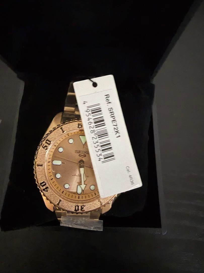 Seiko 5 Sports Automatic Watch SRPE72K1 Pink Gold Stainless Steel