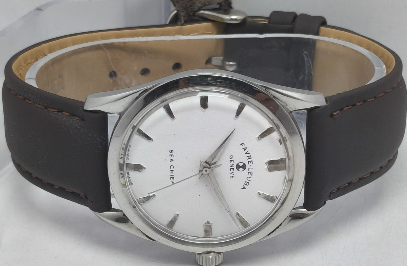Vintage Favre Leuba Geneve Sea Chief Wrist watch Swiss Made For Men’s