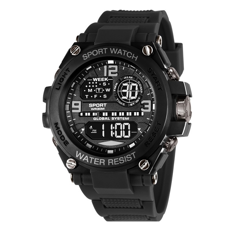 Good-looking Simple Electronic Watch Student Outdoor Sports Timing Luminous