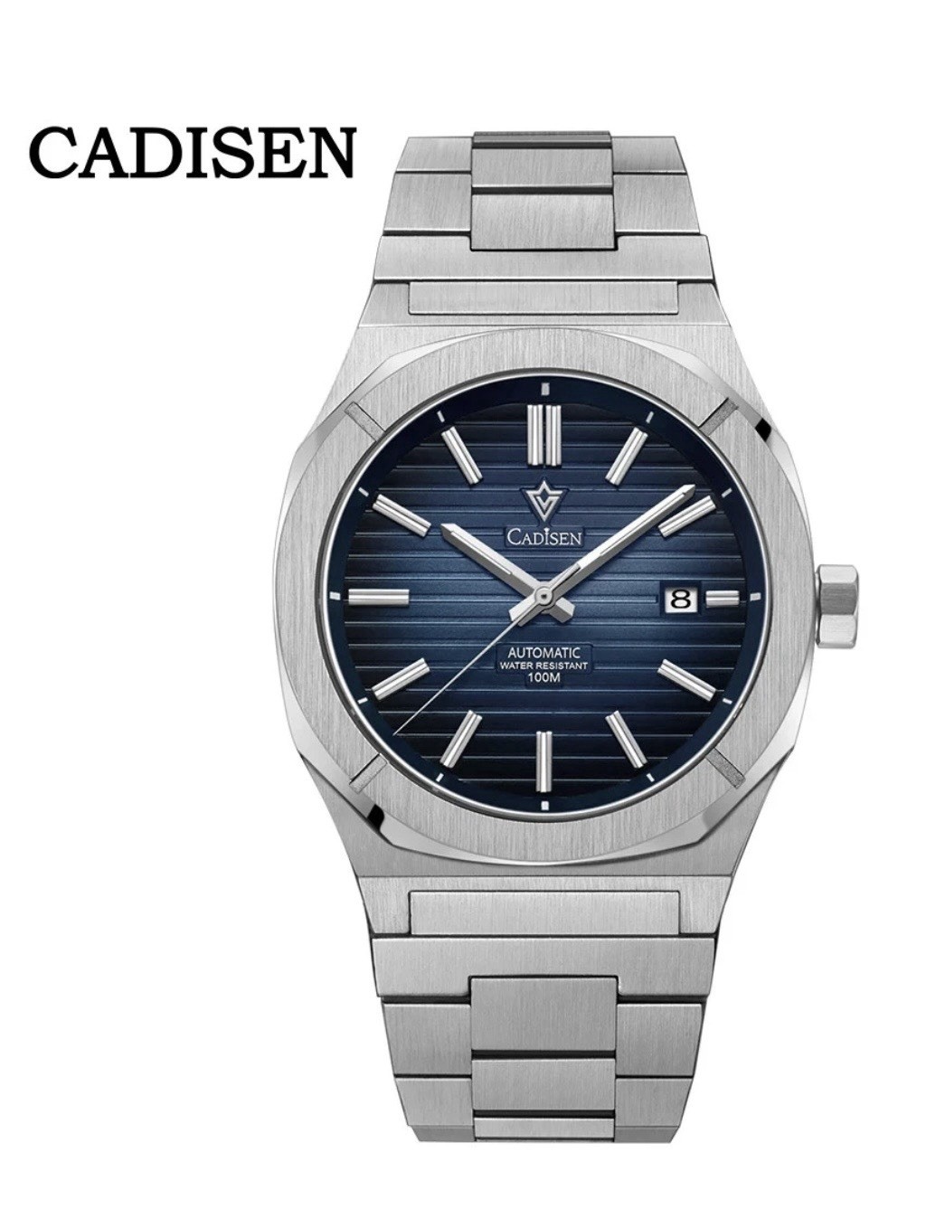 Brand NEW CADISEN Men’s Watch MIYOTA Automatic Blue Mechanical 10Bar Waterproof