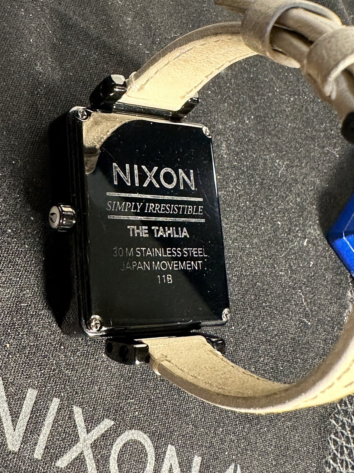 Nixon The Tahlia Black/Ivory Leather Watch