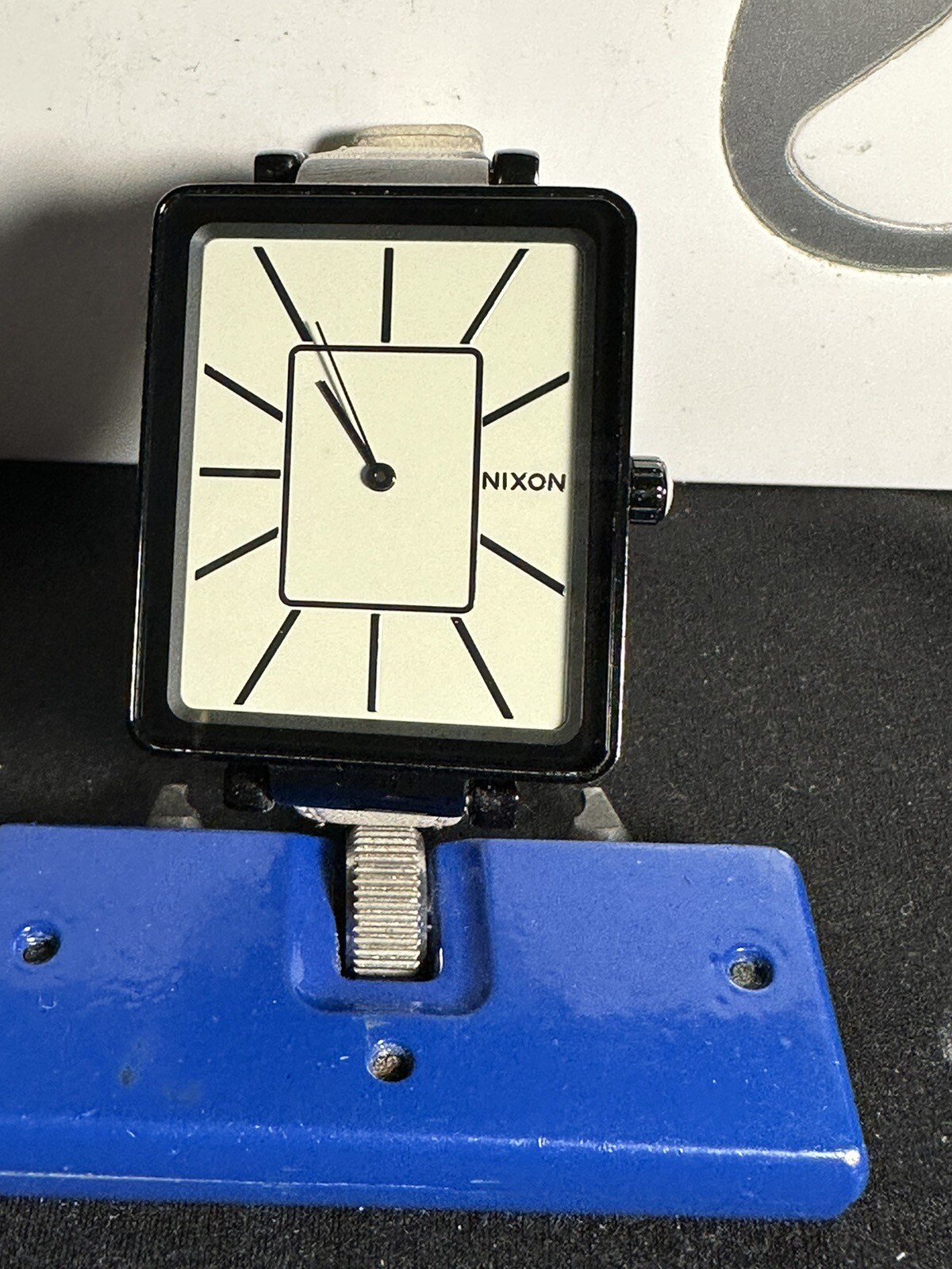 Nixon The Tahlia Black/Ivory Leather Watch