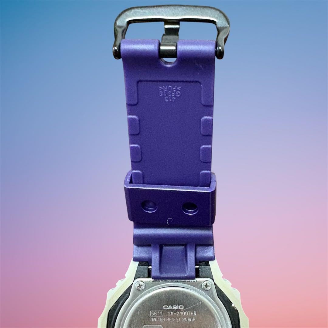 Casio G-SHOCK GA-2100THB White Purple Watch Used