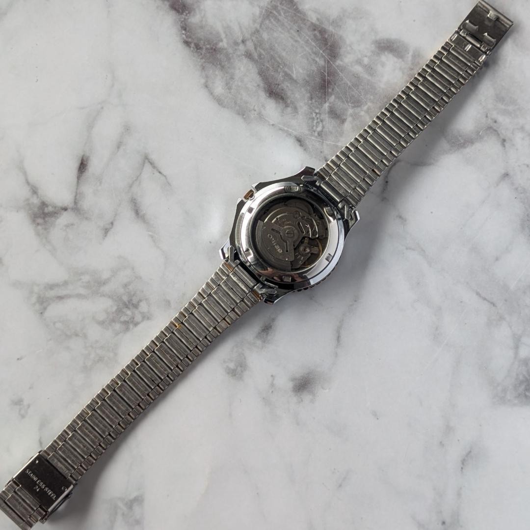 SEIKO 1980-1989 Green Dial Automatic Watch 35mm Wrist 20cm From Japan
