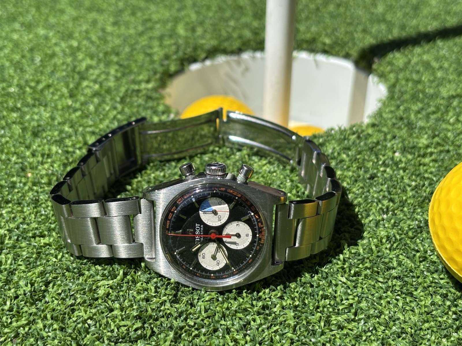 TISSOT/LEMANIA 1281/Tissot 871 Vintage Seastar Tricompax Chronograph!