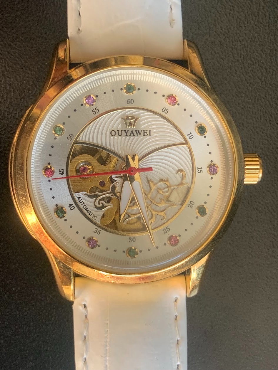 Ouyawei Gold/Silver Automatic Men’s Watch – Colourful Stone Dial – Used