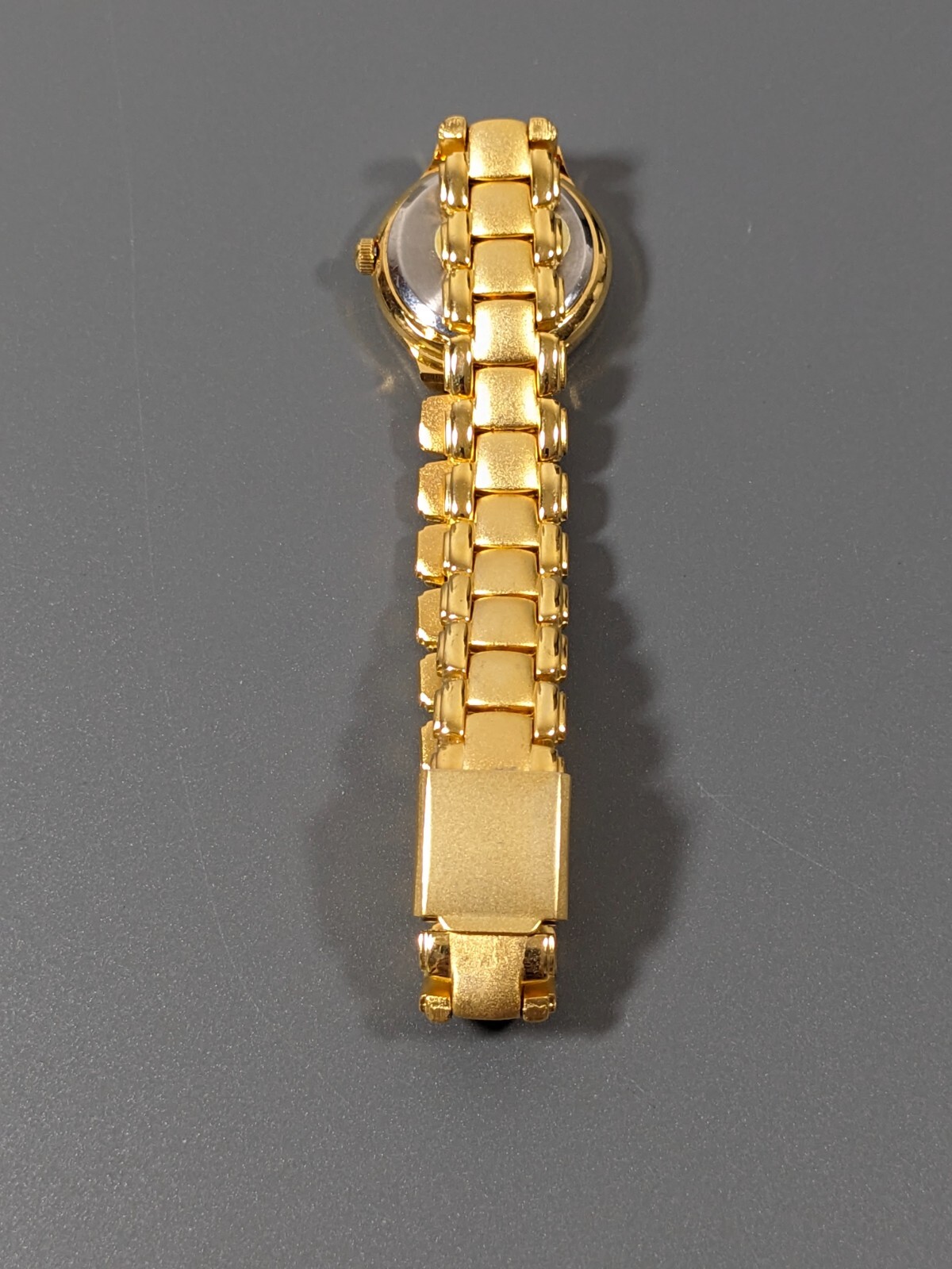 Rumours Golden Round Dial Bracelet Band Watch 6.75 in