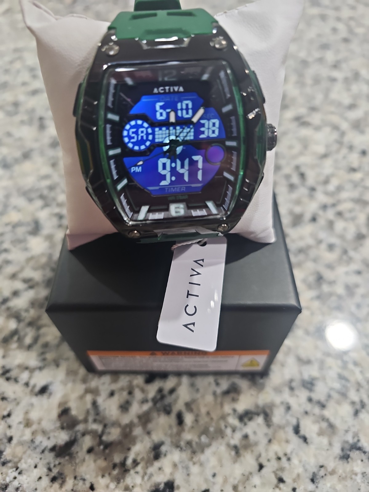 Retail $99.00 Activa X Invicta Digital Men’s Watch – 50mm. Army Green ACW8131003