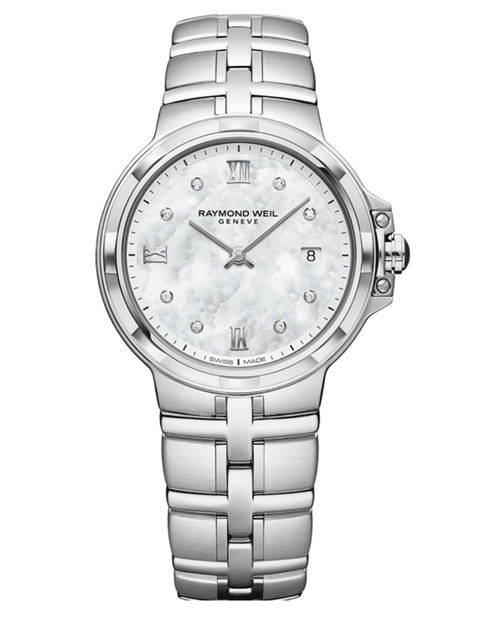 Raymond Weil Parsifal Mother-of-Pearl Quartz Watch 30 mm 8 Diamond 5180-ST-00995