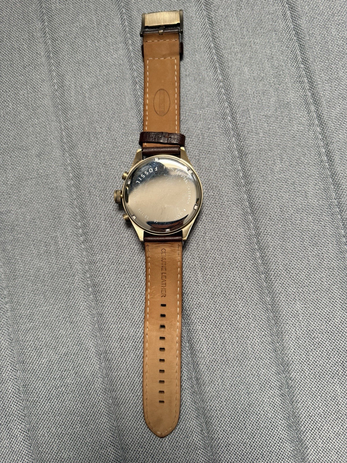 Fossil Chronograph Watch Bronze Case With Brown Dial And Strap 46MM