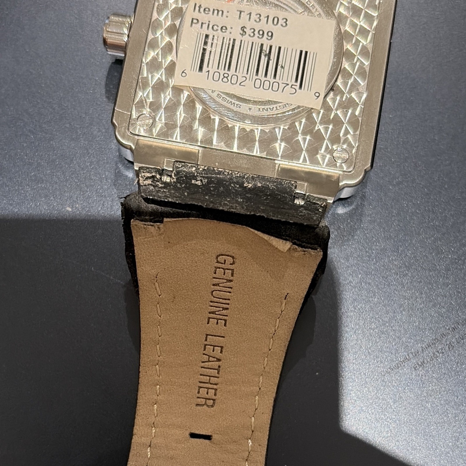 Torgoen T13 Swiss Made Quartz Date White Dial Black Leather Strap 100m