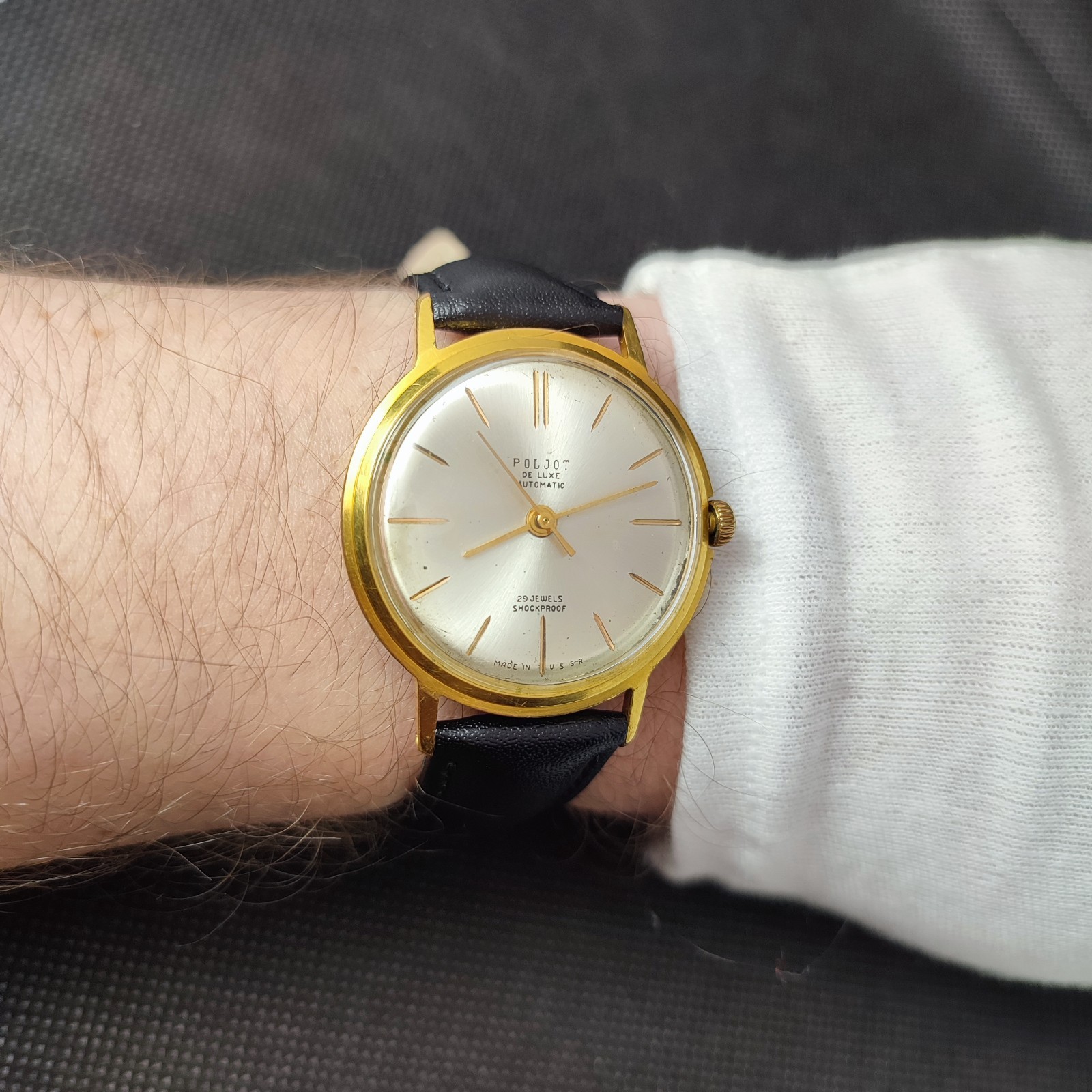 ⭐Vintage Soviet watch Poljot De luxe automatic shockproof 29 jewels Made in USSR