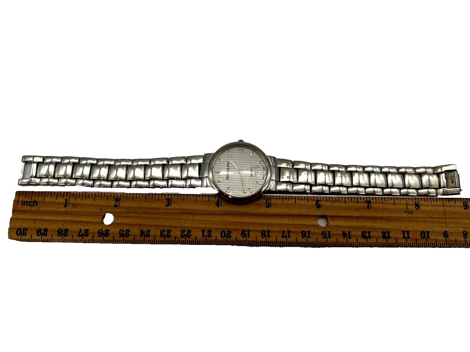 Massini Unisex Silver Tone Wrist Watch Second Hand Nurse