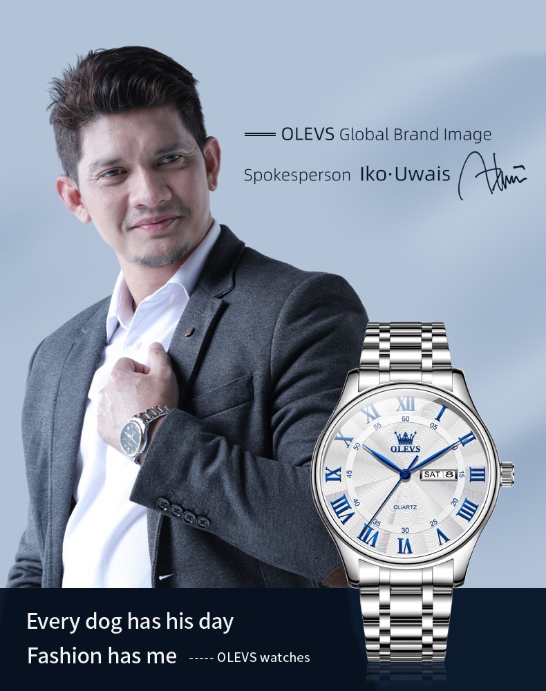 OLEVS Japan Movement Leisure Classics Night Light Ultra-Slim Quartz Watch 3663