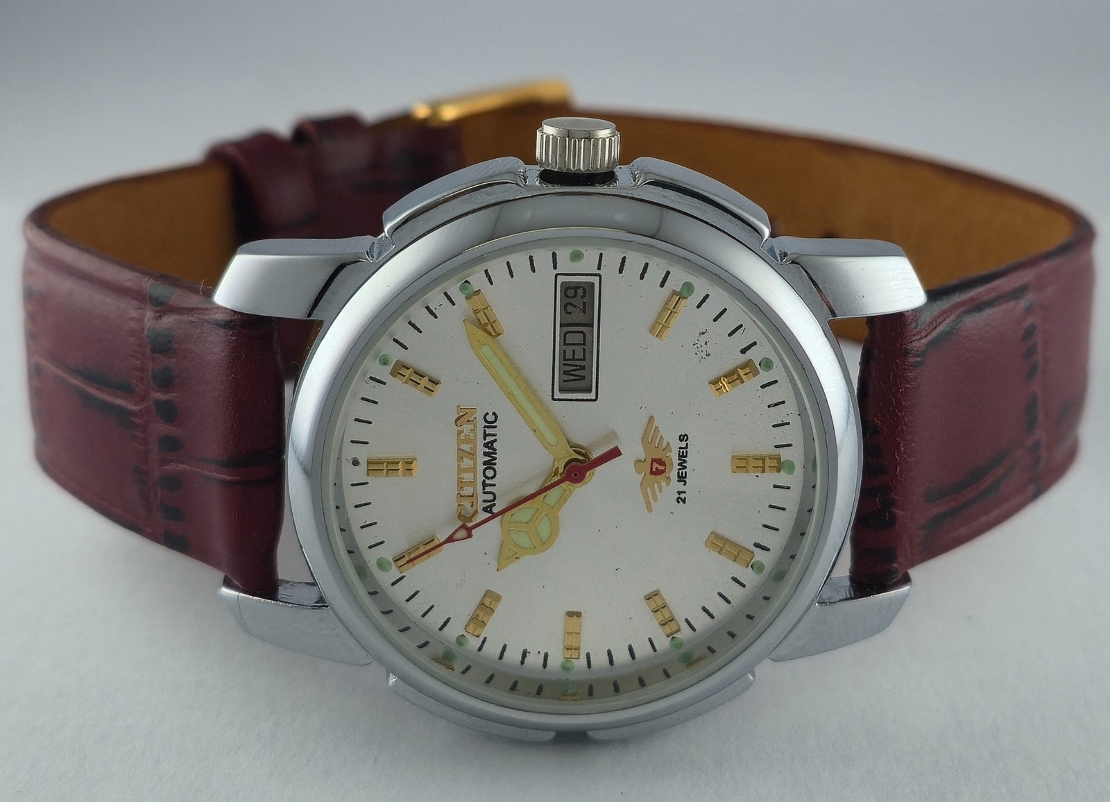 Refurbished Citizen Automatic Silver Dial with Day/Date Men’s Watch | 21 Jewels