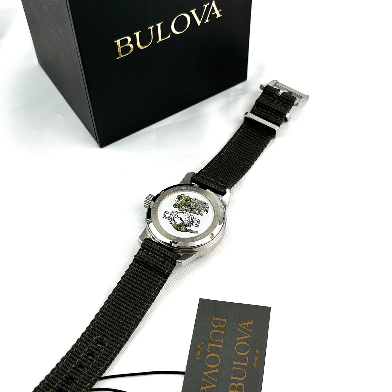 New w/box/Bulova 96A259 Military VWI Special Edition HACK Automatic Men’s Watch