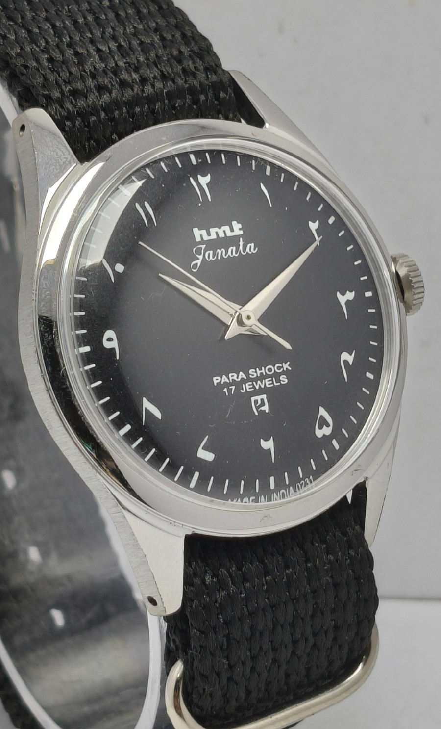 HMT Janata 17J Hand-Winding Arabic Wrist Watch For Men’s In Working Condition