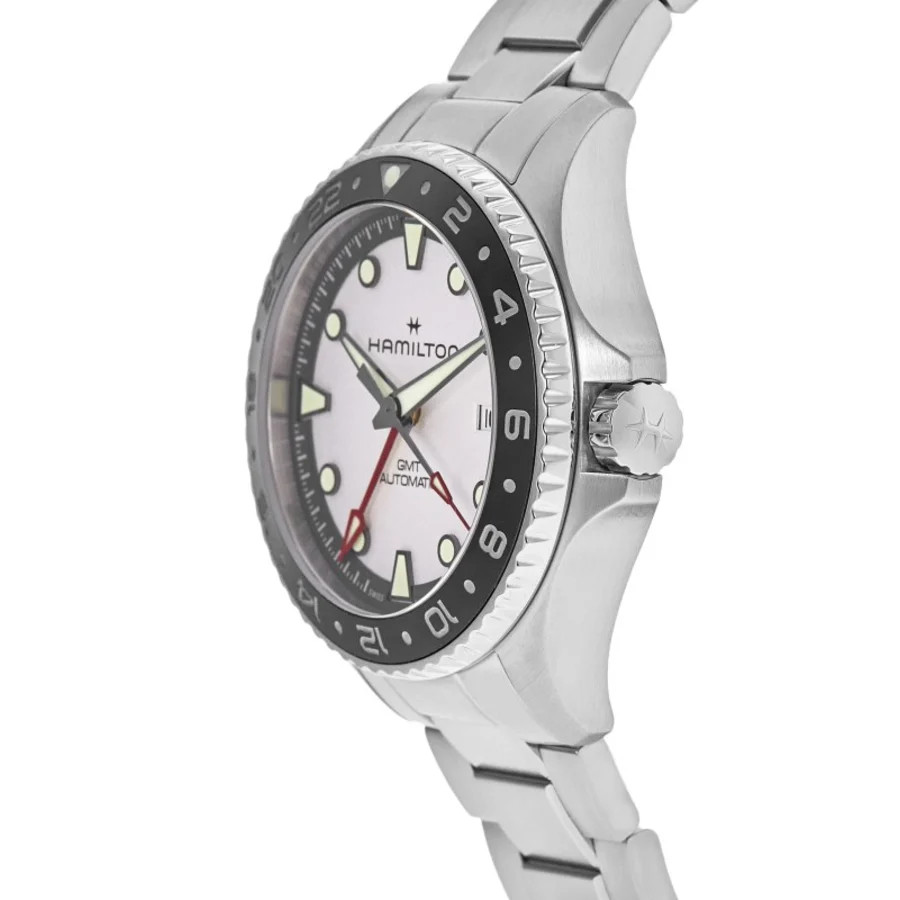 New Hamilton Khaki Navy Scuba Auto GMT Silver Dial Men’s Watch H82555150