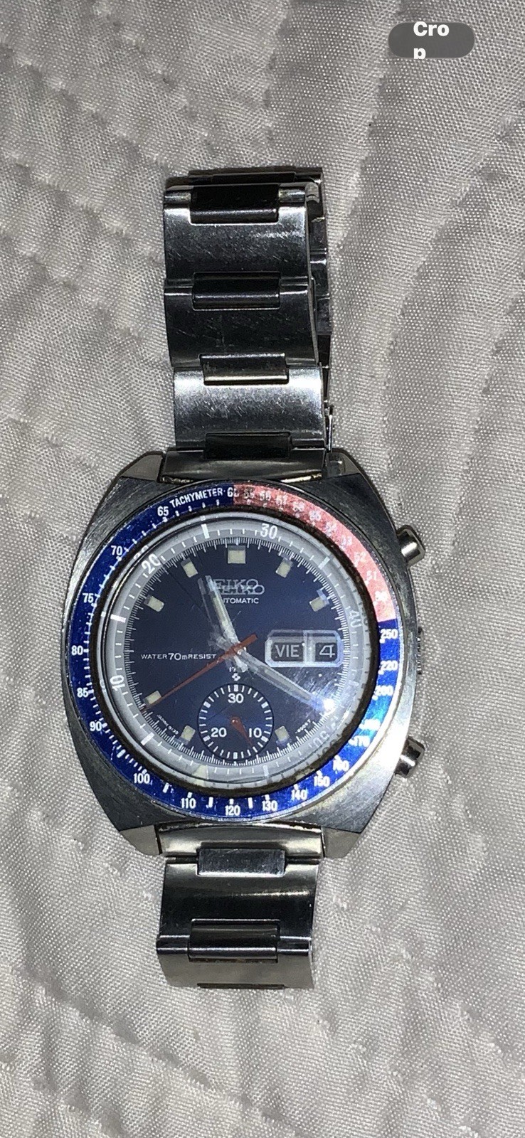Seiko Blue Dial Analog Stainless Steel Bracelet Baton Indexes Wristwatch