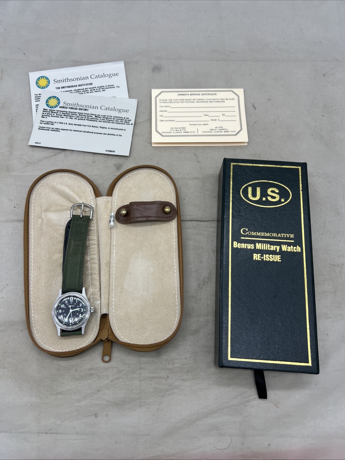 Benrus MIL-W-46374 Military Field Watch Reissue Manual Wind + Case & Box (GG694