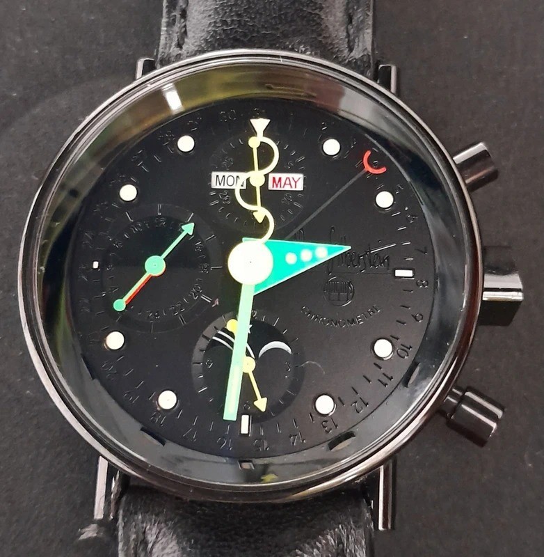 ALAIN SILBERSTEIN KRONO 2 BLACK LIMITED EDITION FULL SET REF. 7751 DOCUMENT/BOX