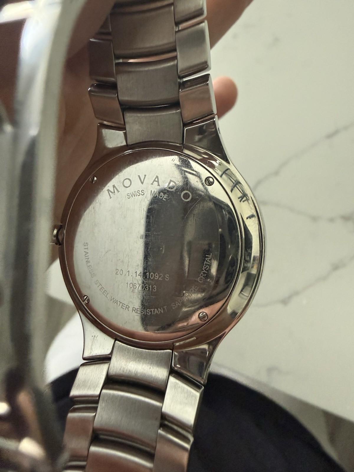 Movado Museum Watch Black Dial Stainless Steel Swiss Made Classic Minimalist