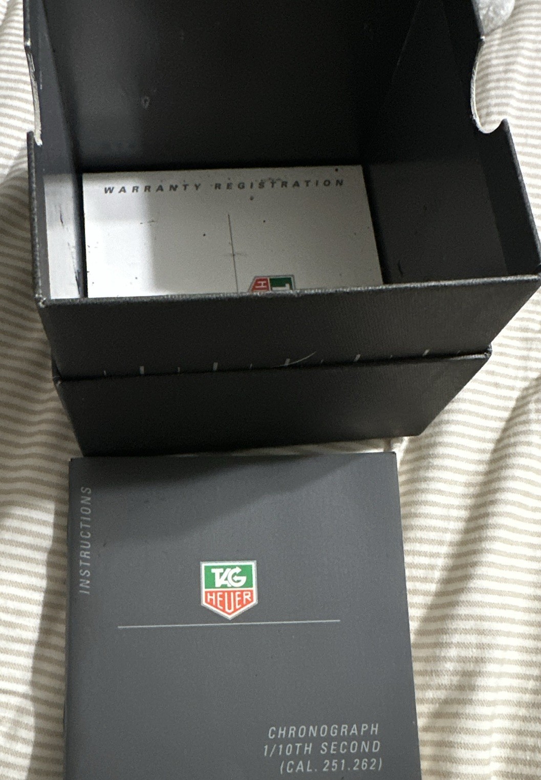 TAG Heuer Quartz Chronograph Tachymeter 200m Silver Dial Steel Bracelet Box
