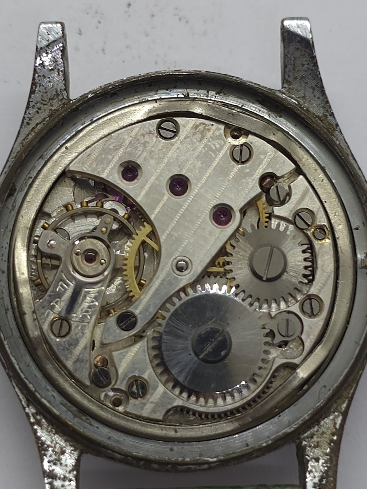 Vintage Ancre 15 Rubis Military Watch WWII Cal. Cupillard 233 From 1930 Balance