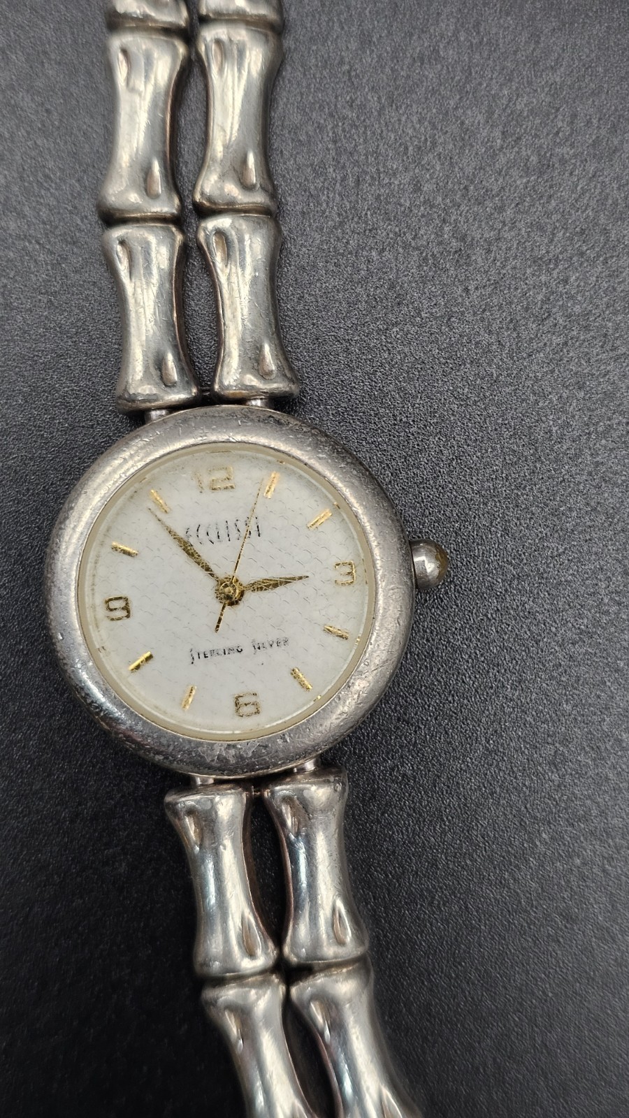Ecclissi 925 Sterling Silver Ladies Skeleton Bone Link Band Watch – WORKING