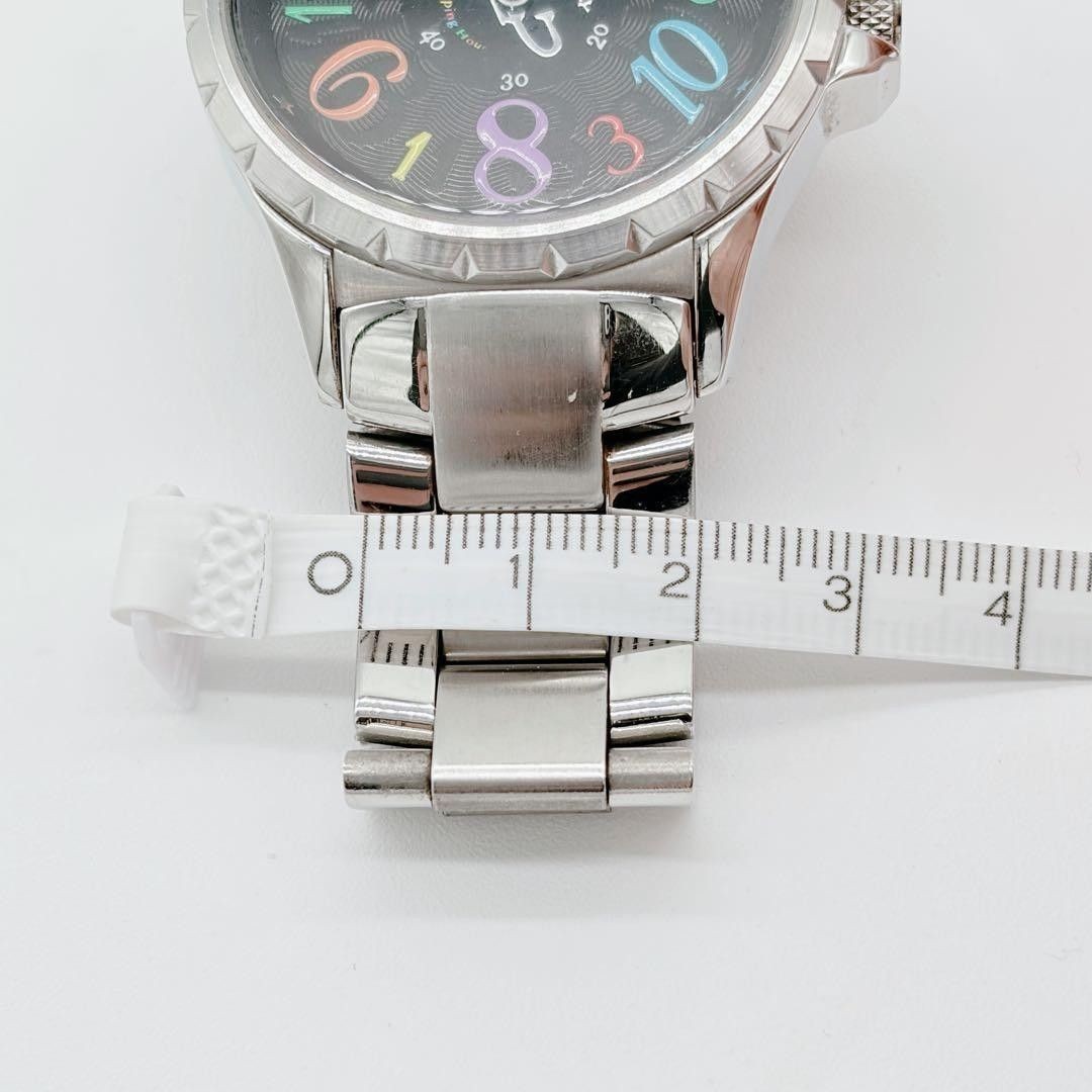 COGU ITALY Automatic Watch Stainless Steel Bracelet Black Dial Multicolor Index