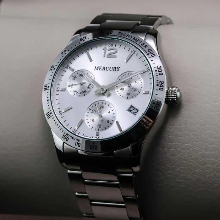 MERCURY – Swiss Made Watch – MEC470-SS-1 Quartz 43 mm MEC470 50m (5 ATM, 169