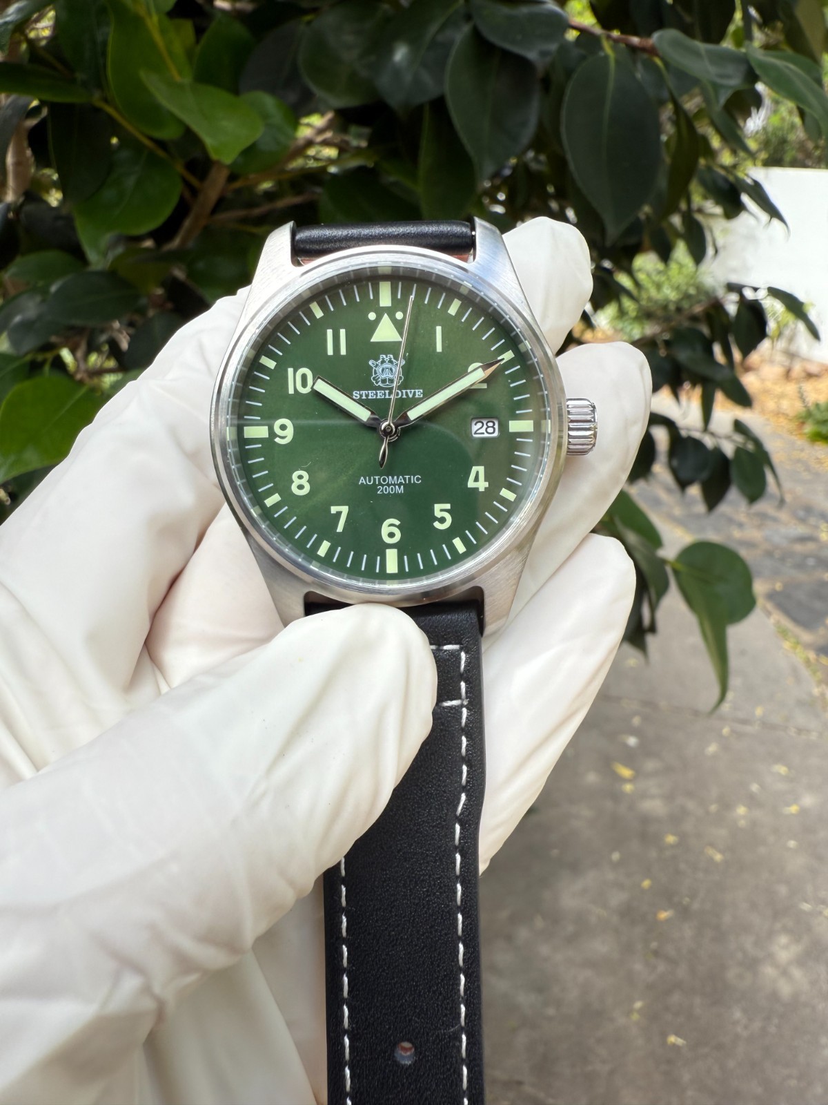 Steeldive SD1940, Mark XVIII Flieger, NH35, Sapphire,Green,Lume,200m Diving,BNIB