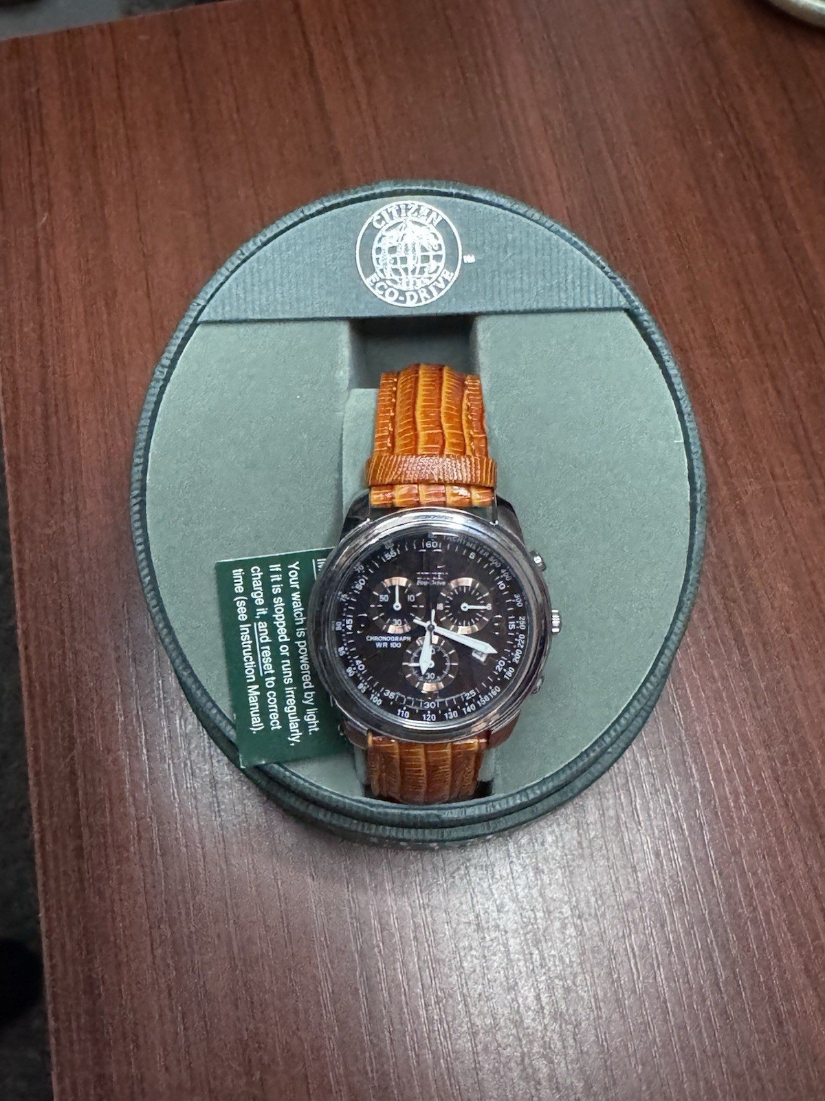 Citizen Wr 100 Eco Drive Chronograph Men’s Watch Stainless Steel