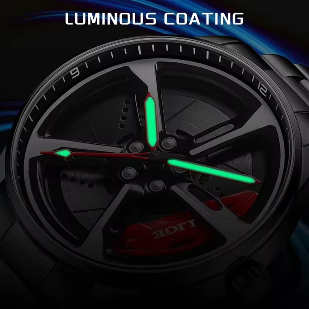 LIGE Men Watch Full Steel Rotating Wheel Wristwatch Fashion Male Business Watch