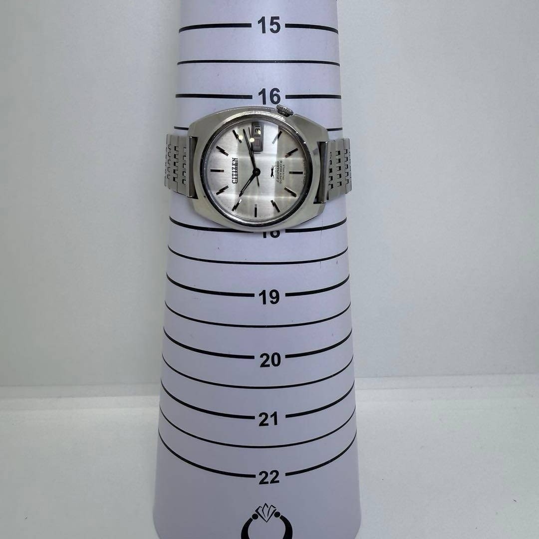 Rare CITIZEN Leopard Super Beat 8 24J Auto Day Date Silver Dial Vintage Japan