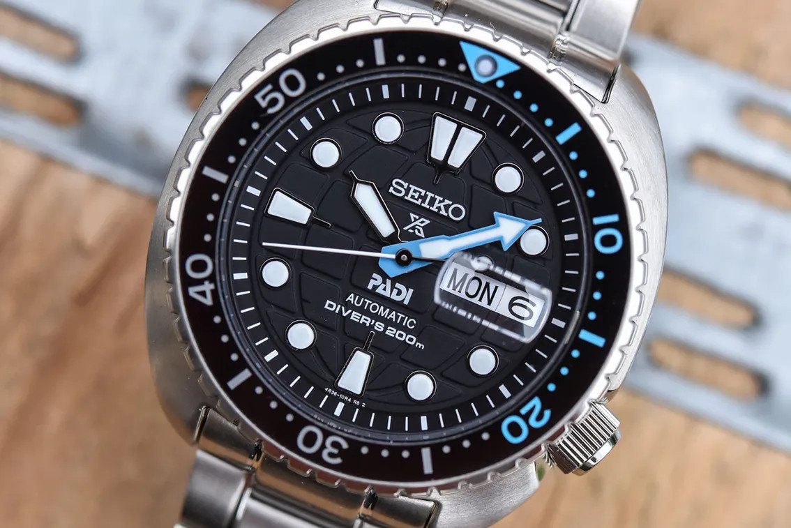 Seiko Prospex SRPG19K1 King Turtle PADI Edition Automatic Divers 200M Black Dial