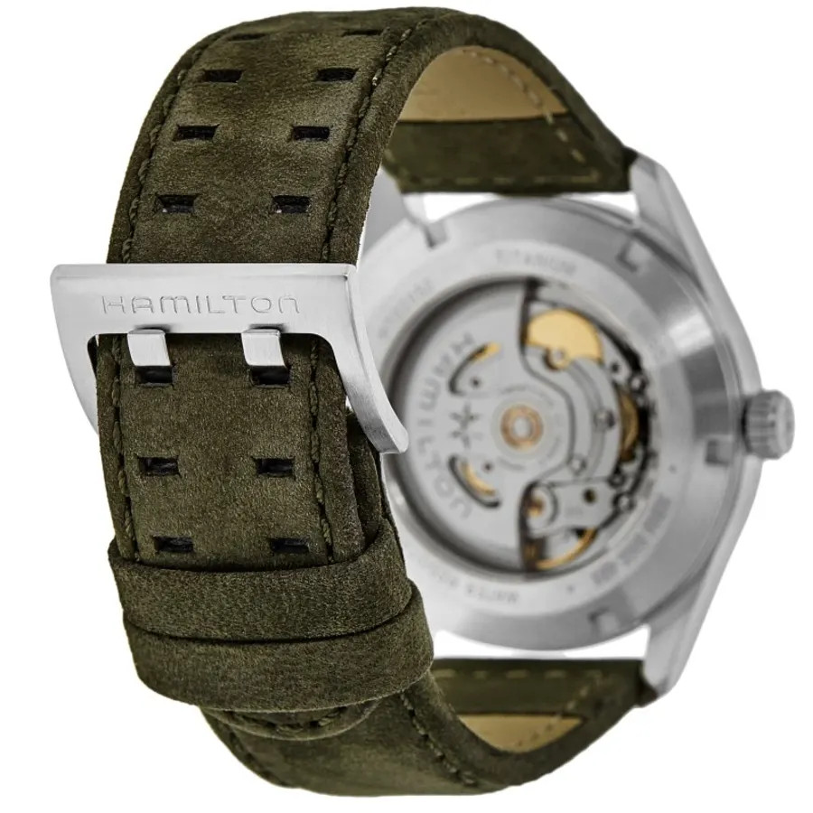 New Hamilton Khaki Field Titanium Auto Black Dial Green Men’s Watch H70205830